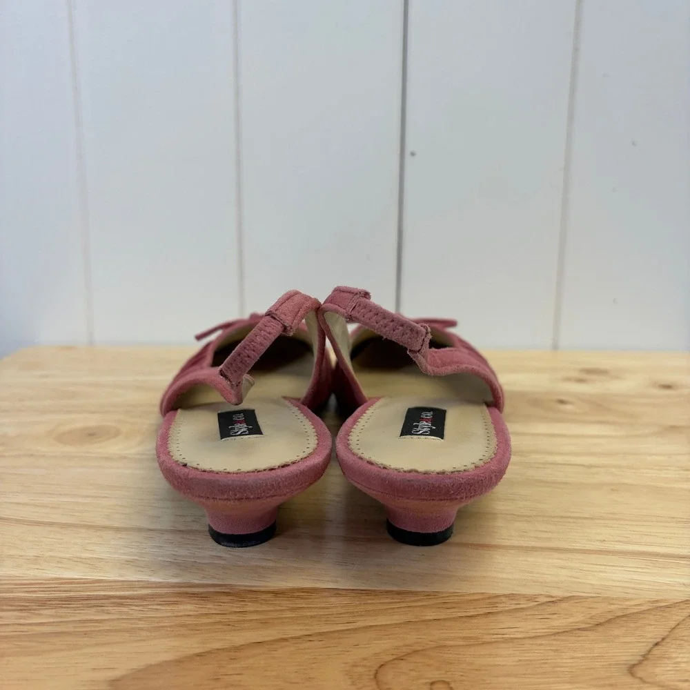 Style & Co Debbie Slingback Suede Kitten Heels Women Size 9.5 Coquette Romantic